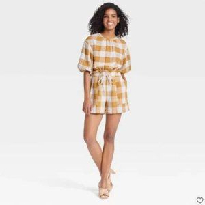 Who What Wear Linen Blouse Shorts Set Small